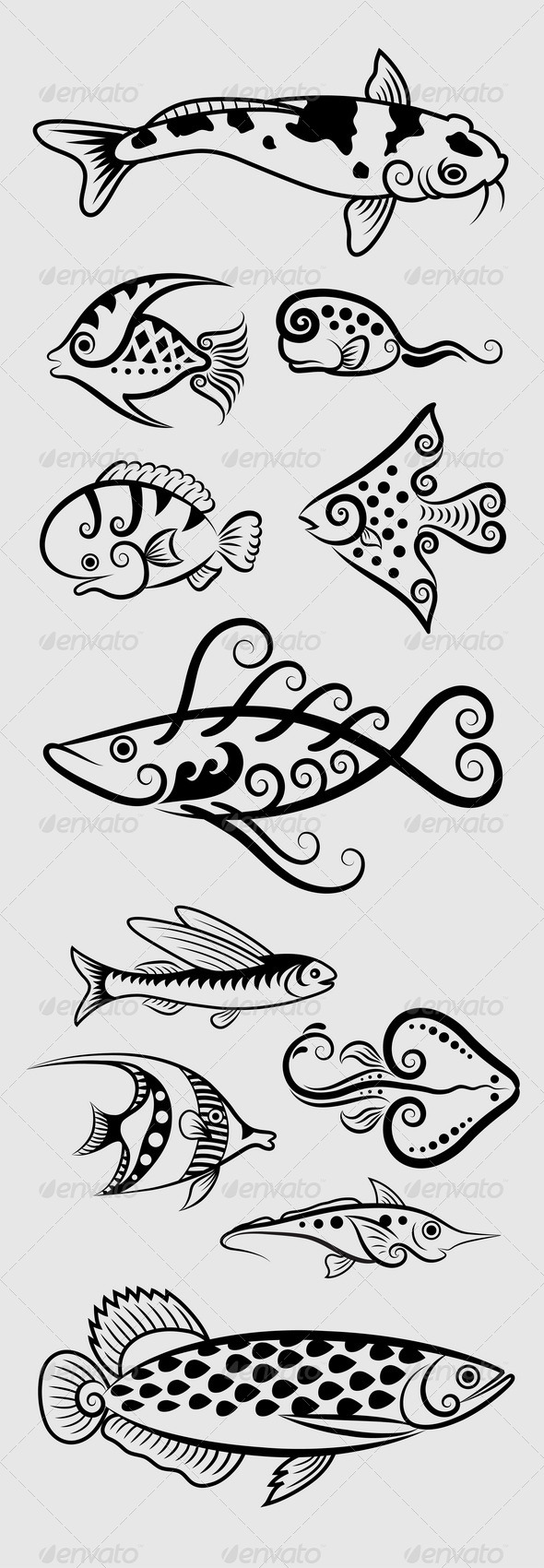 Decorative Fish Symbols Decorative Fish Symbols