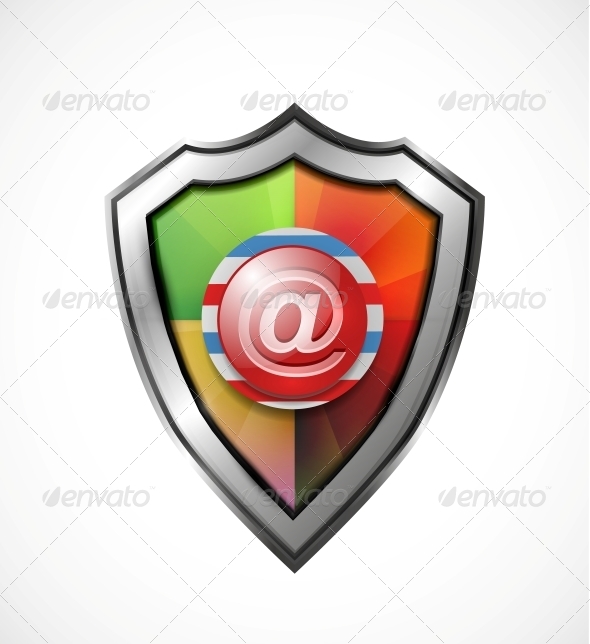 Email Protection Icon Shield Email Protection Icon Shield