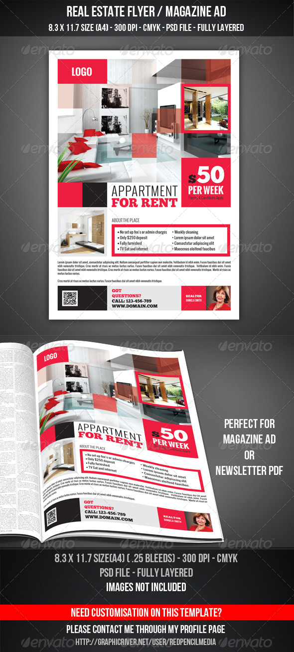 Real Estate Flyer Magazine AD Real Estate Flyer Magazine AD