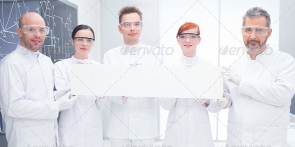 confident scientists in lab - Stock Photo - Images