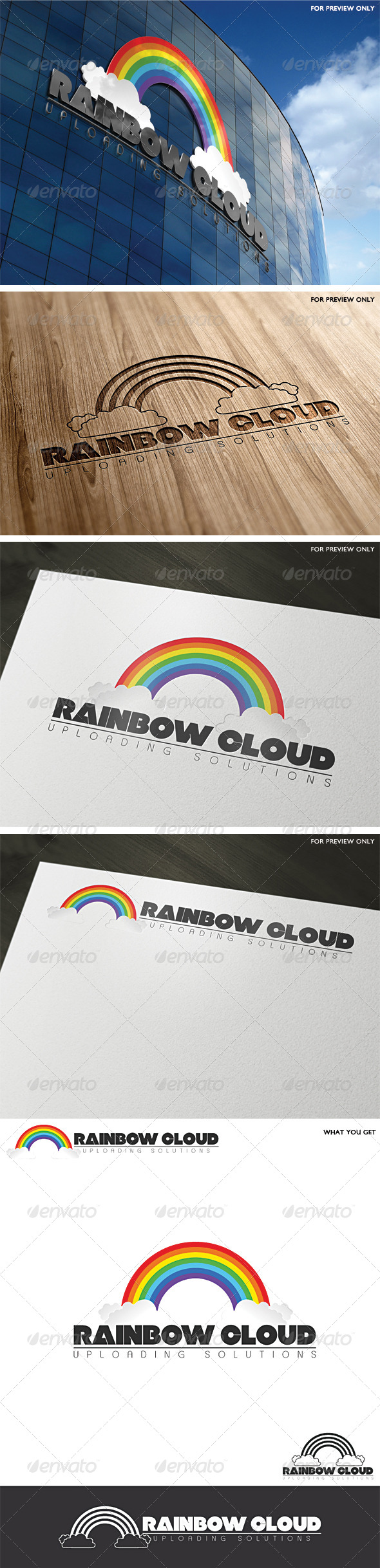Rainbow Cloud Logo Template Rainbow Cloud Logo Template