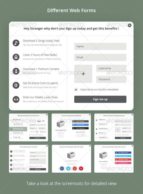 Different Web Forms Different Web Forms