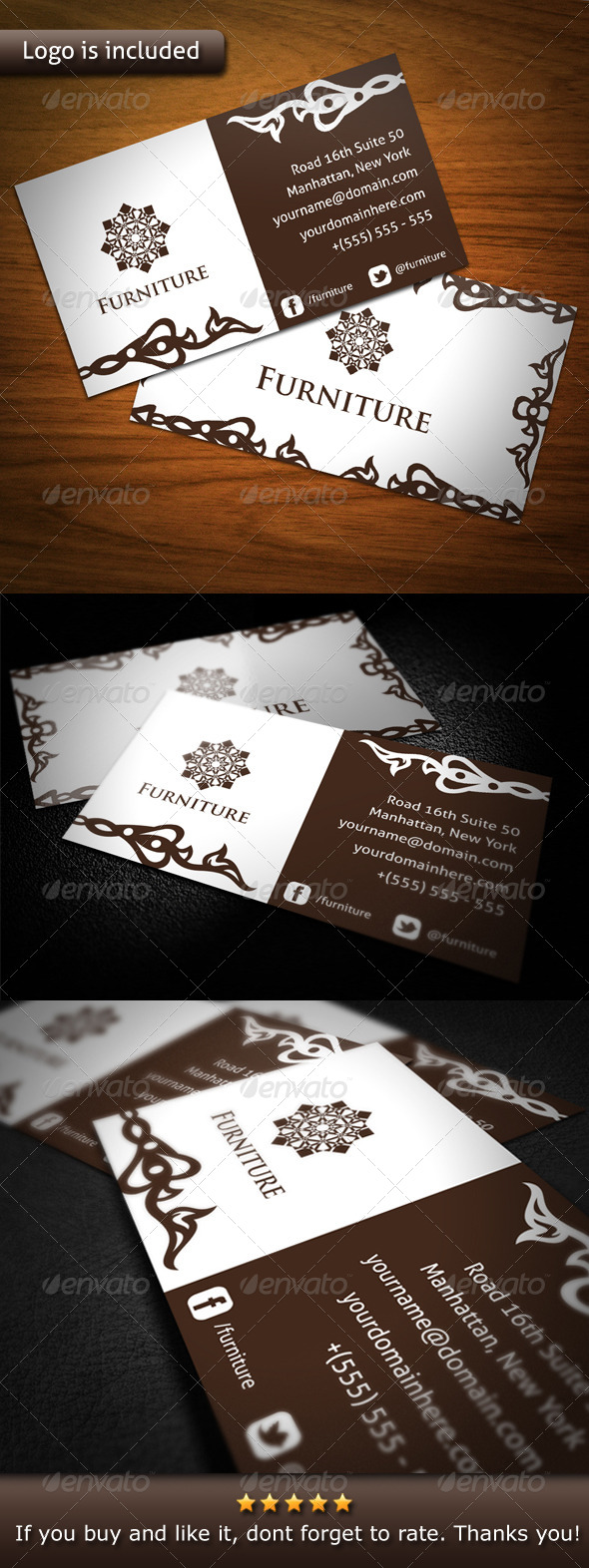 Furniture Brand Business Card Furniture Brand Business Card