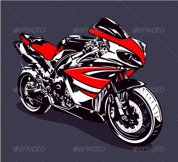 Red Sport Motorbike