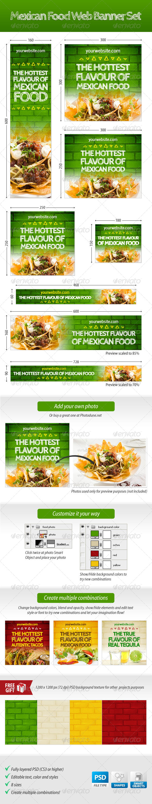 Mexican Food Web Banner Set Mexican Food Web Banner Set