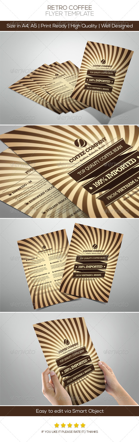 Retro Coffee Flyers - Restaurant Flyers