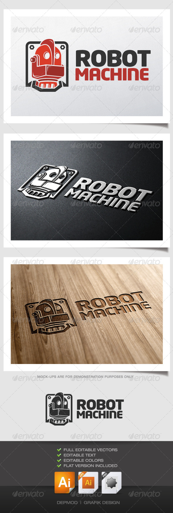 Robot Machine Logo - Objects Logo Templates