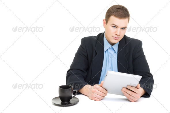 Young businessman at work - Stock Photo - Images