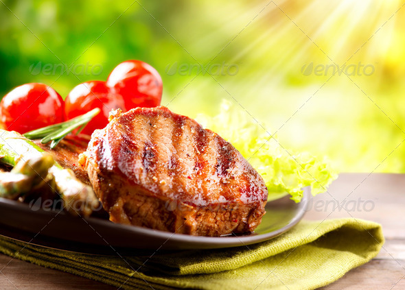 Grilled Beef Steak Meat