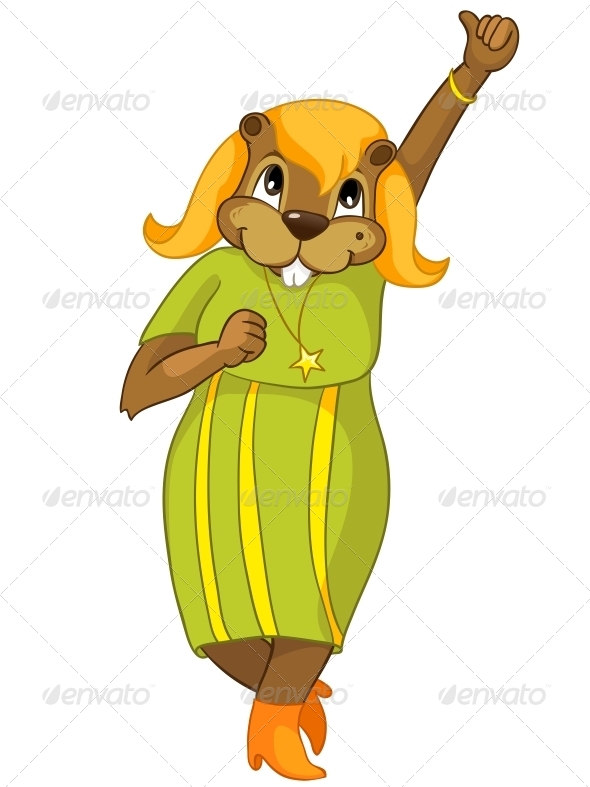 Cartoon Character Beaver Cartoon Character Beaver
