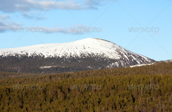 Iron Mountain on the Kola Peninsula. Russia