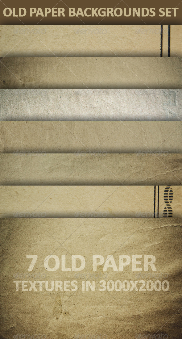 Old Paper Backgrounds Set - Miscellaneous Backgrounds