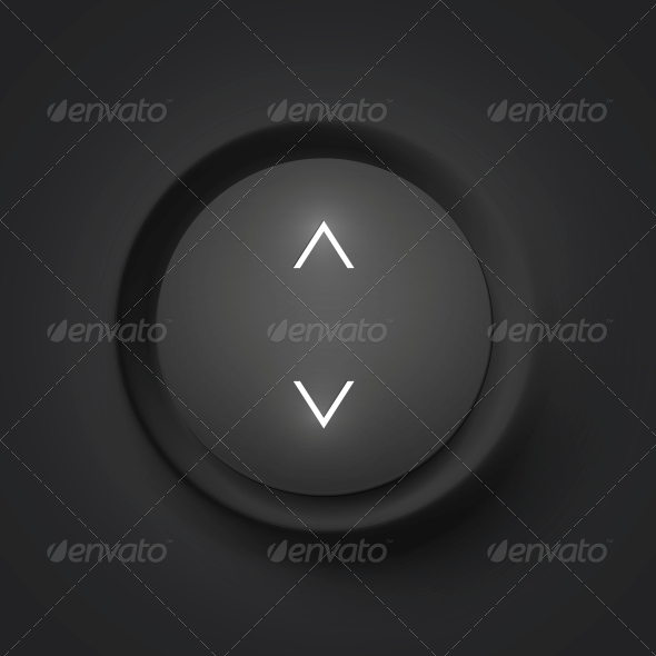 Black Vector Button with Arrows Black Vector Button with Arrows