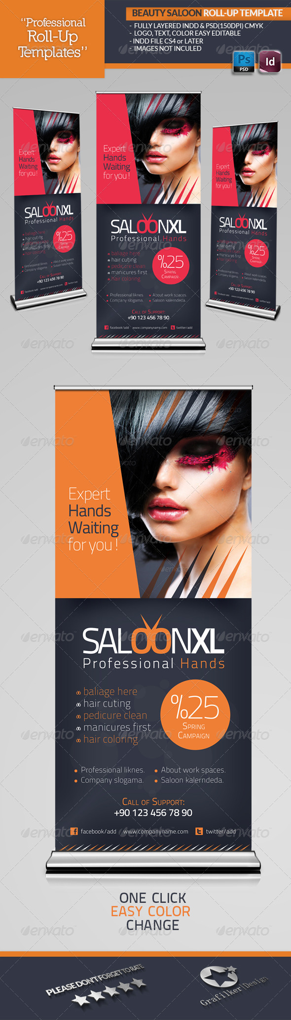 Beauty Saloon Roll-Up Template Beauty Saloon Roll-Up Template