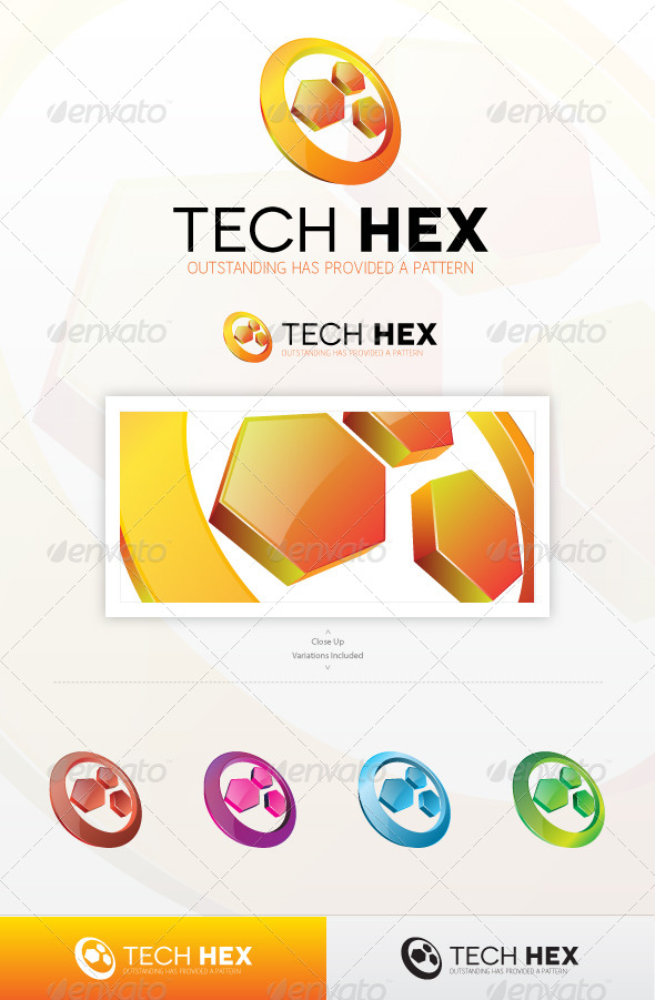 Hexa Tech Logo - Abstract Logo Templates