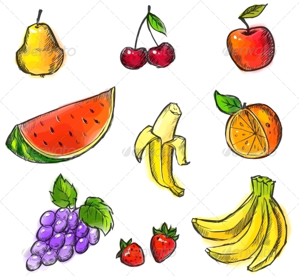 Colorful Fruits Collection