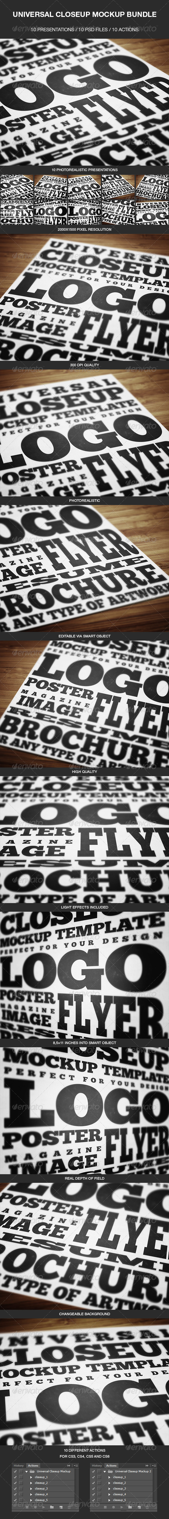Universal Closeup Mockup Bundle Universal Closeup Mockup Bundle