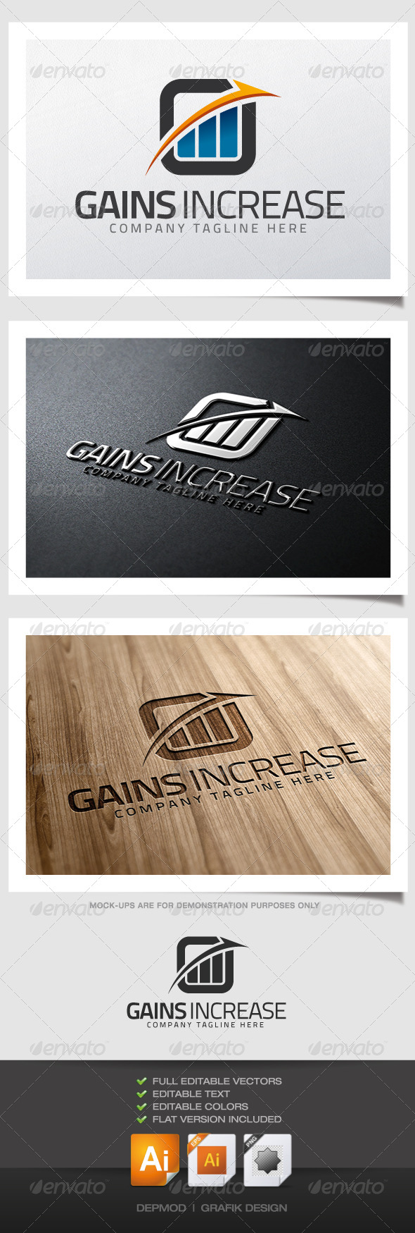 Gains Increasing Logo - Symbols Logo Templates