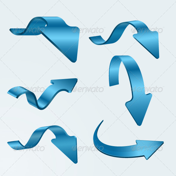 3D Blue Arrows 3D Blue Arrows