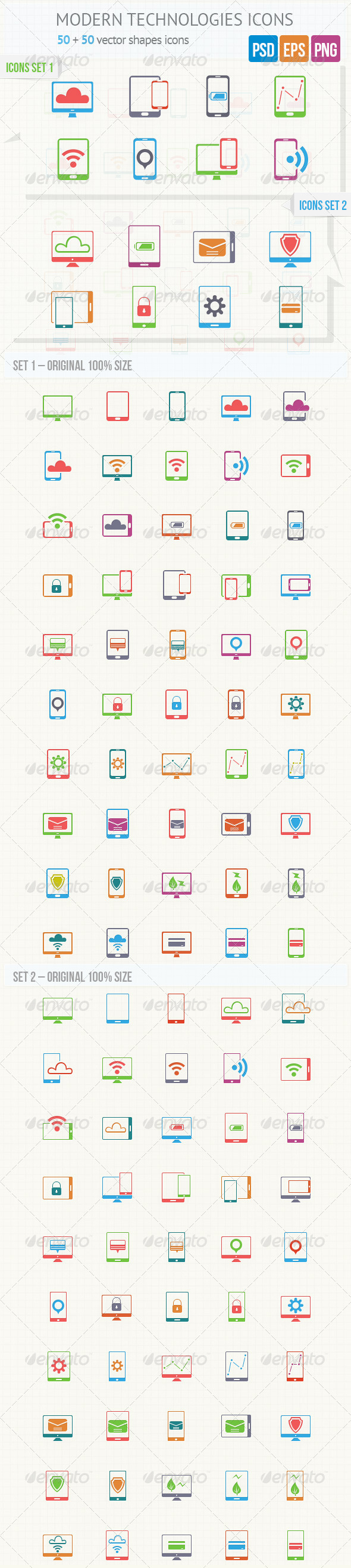 Modern Technologies Icons Modern Technologies Icons