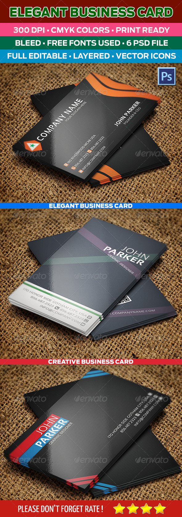 3 in 1 Creative Business Card Bundle 01 3 in 1 Creative Business Card Bundle 01