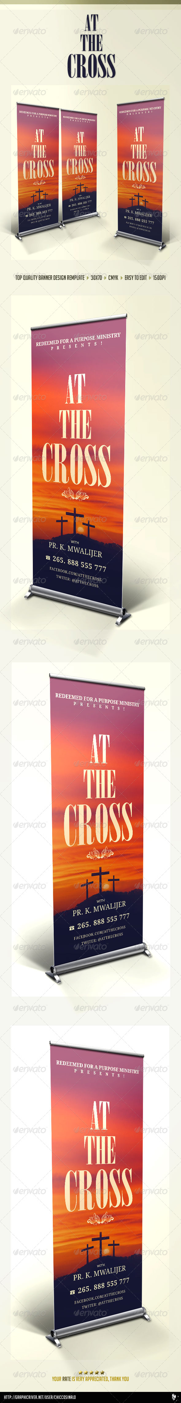 At The Cross Concert Banner - Signage Print Templates