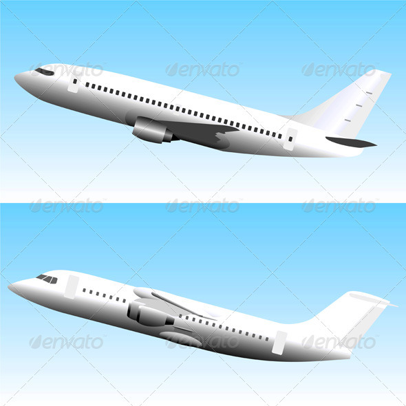 Commercial Jet Airplanes Set Commercial Jet Airplanes Set