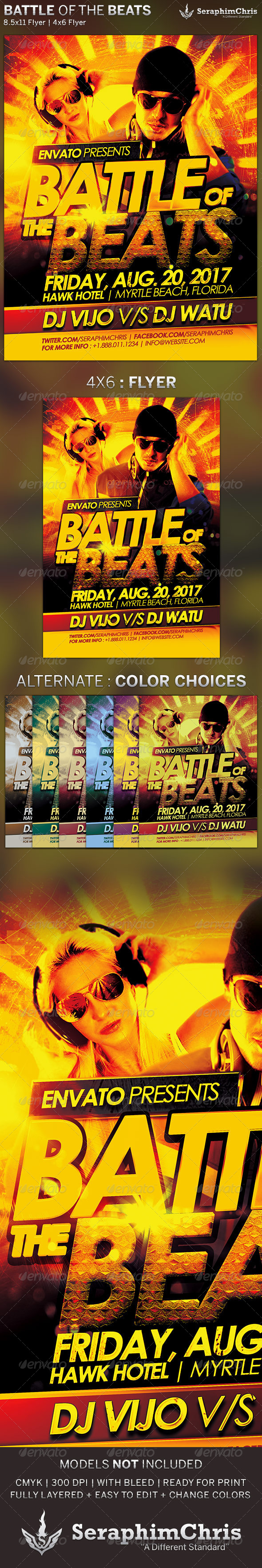 Battle of The Beats Event Flyer Template Battle of The Beats Event Flyer Template