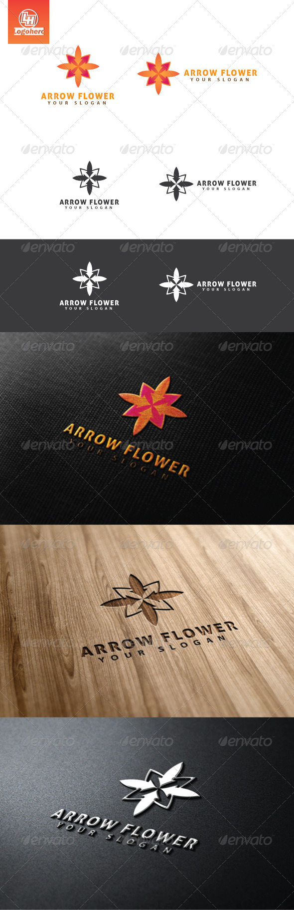 Arrow Flower Logo Template Arrow Flower Logo Template
