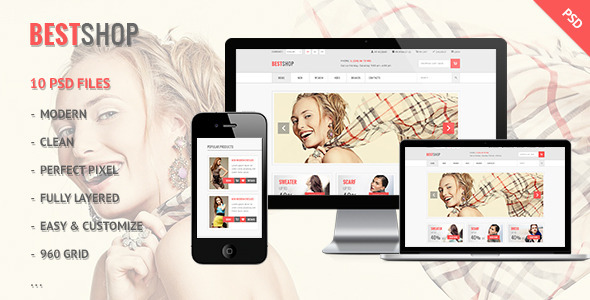 Bestshop - Retail, Shopping, eCommerce PSD