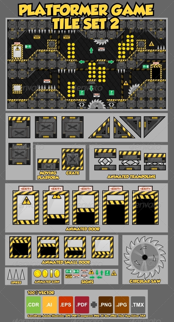 platformer game tile set 2 graphicriver platformer game tile set 2 graphicriver
