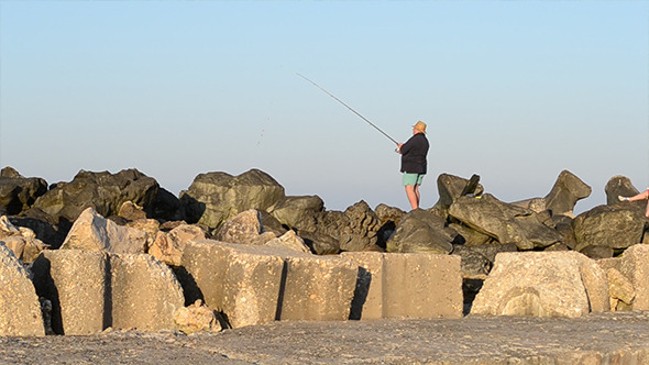 Fisherman Pay Attention to Rod Fisherman Pay Attention to Rod