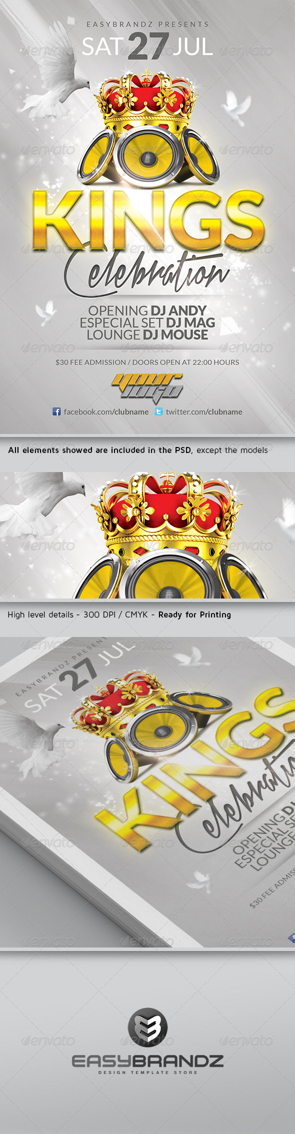 Kings Celebration Flyer Template - Events Flyers