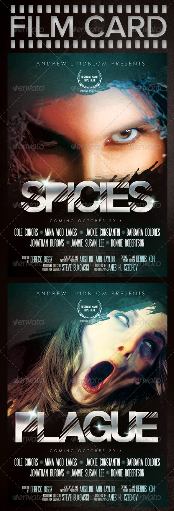 Film Promotional Card - Cards & Invites Print Templates