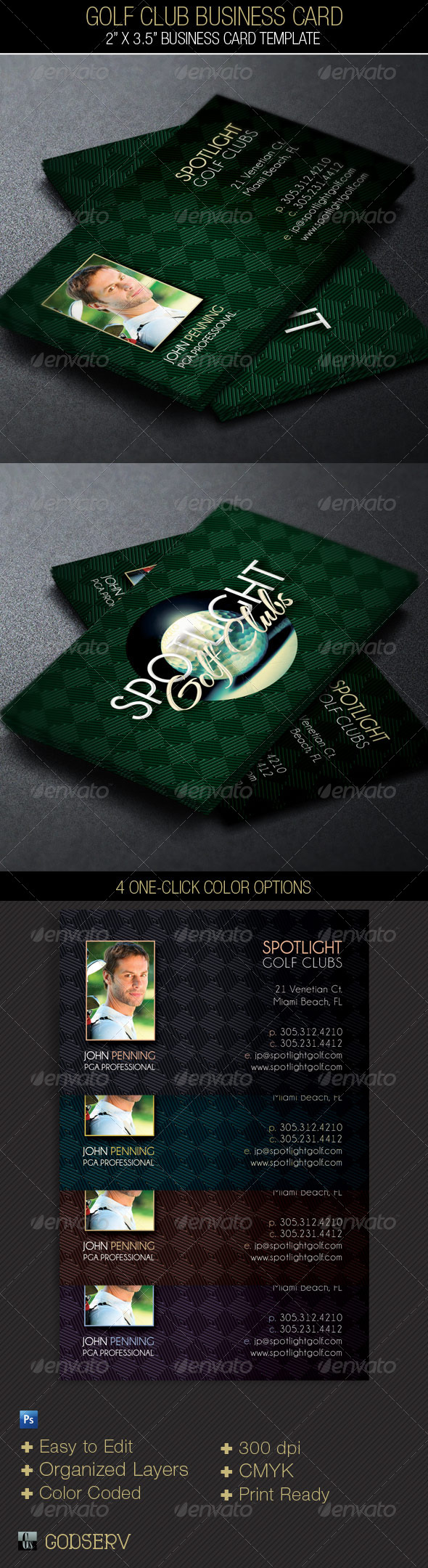 Golf Club Business Card