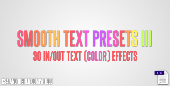 Smooth Text Presets III