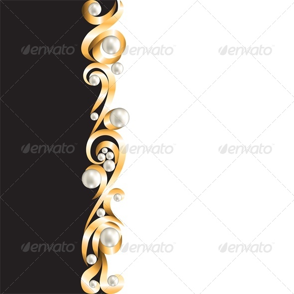 Background with Gold Jewelry Frame Background with Gold Jewelry Frame