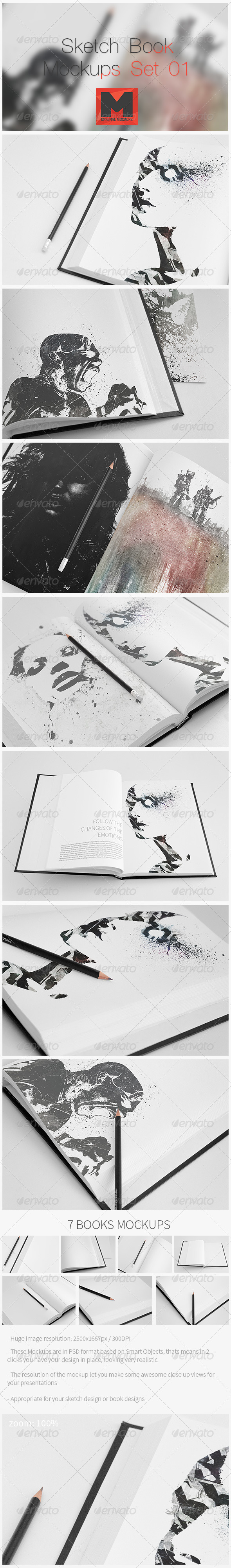Sketch Book Mock-Ups Set 01 Sketch Book Mock-Ups Set 01
