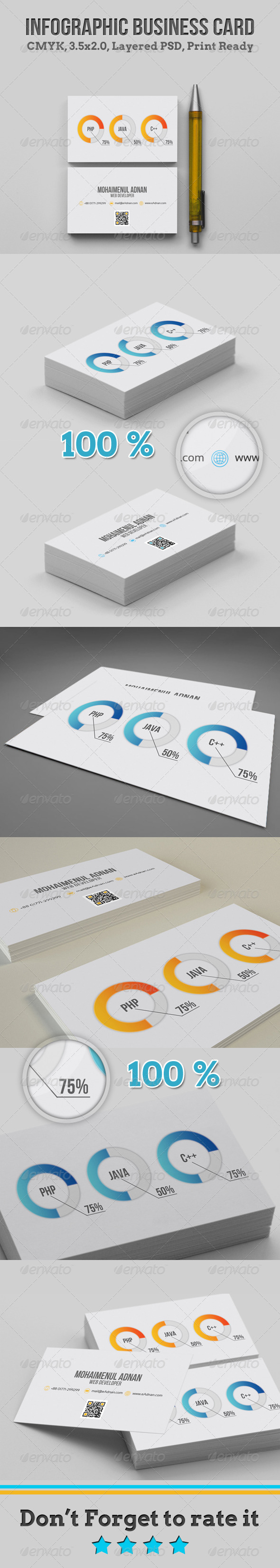 Infographic Business Card Infographic Business Card