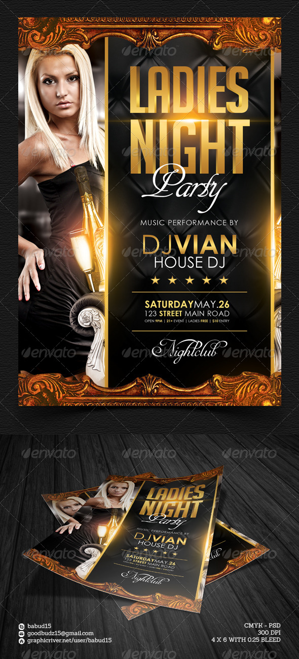 La S Night Flyer Template