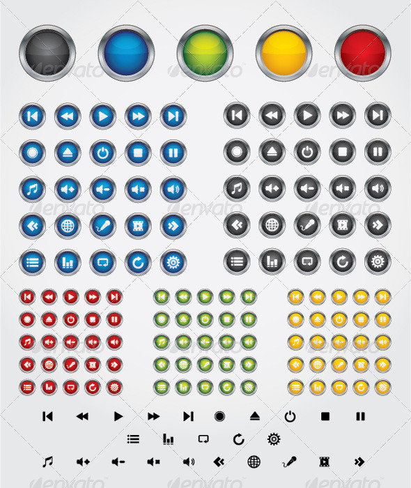 Media Player Button Media Player Button