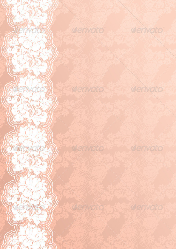 Floral Background with Lace Floral Background with Lace