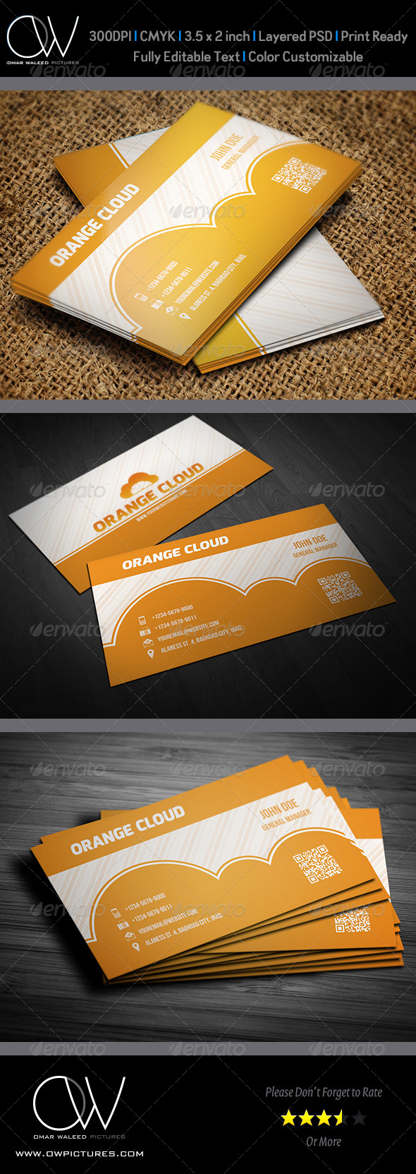 Orange Cloud Business Card Orange Cloud Business Card