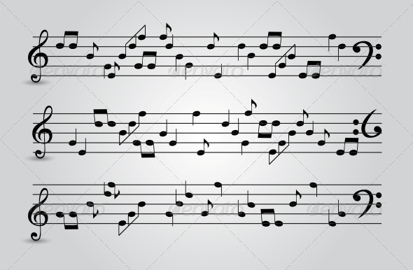 Musical Notes Abstract Background Vector Musical Notes Abstract Background Vector
