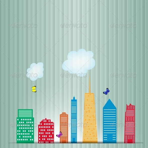 Vector Illustration of Cities Silhouette Vector Illustration of Cities Silhouette