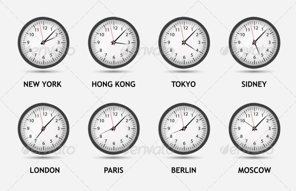 Time Zone World Vector Illustration Time Zone World Vector Illustration