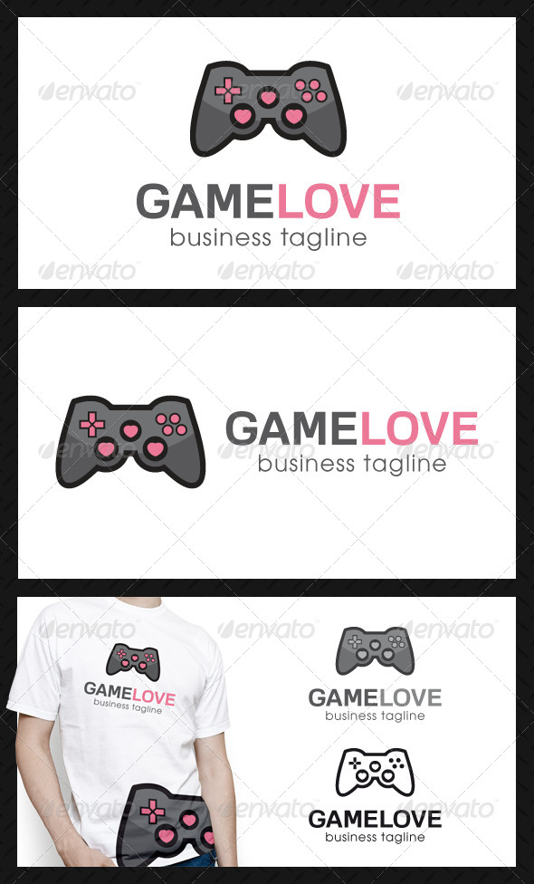 Game Love Logo Template