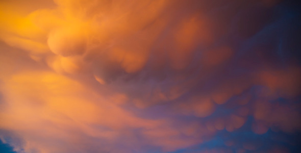 Mammatus Clouds at Sunset Timelapse Mammatus Clouds at Sunset Timelapse