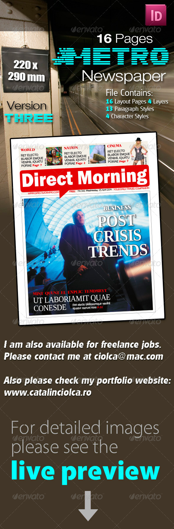 16 Pages Metro Newspaper Version Three 16 Pages Metro Newspaper Version Three