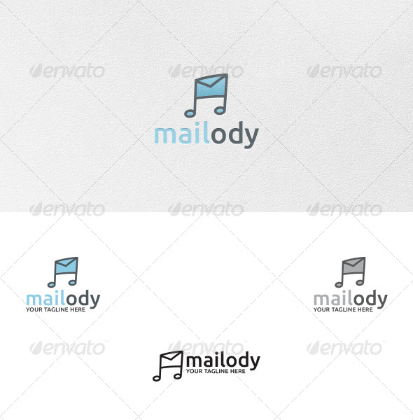 Mailody Melody Mail Logo Template Mailody Melody Mail Logo Template